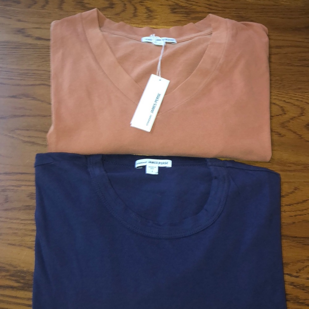 2 James perse t shirts. Nwt and nwot
